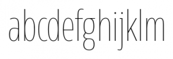 Rleud Condensed Ultra Light Font LOWERCASE