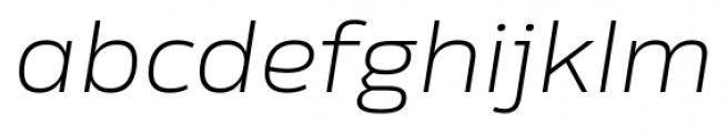 Rleud Extended Extra Light Italic Font LOWERCASE