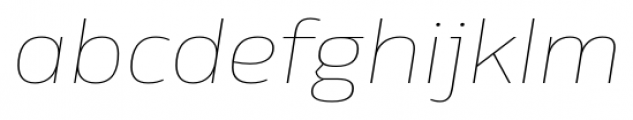 Rleud Extended Ultra Light Italic Font LOWERCASE