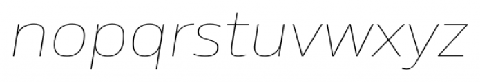 Rleud Extended Ultra Light Italic Font LOWERCASE