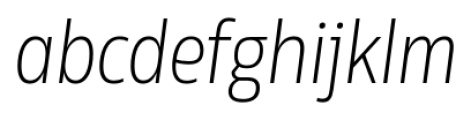 Rleud Narrow Extra Light Italic Font LOWERCASE