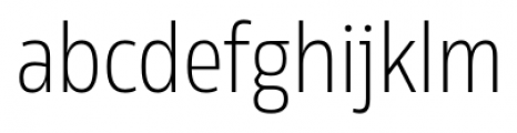 Rleud Narrow Extra Light Font LOWERCASE