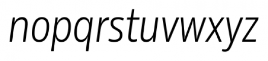 Rleud Narrow Light Italic Font LOWERCASE
