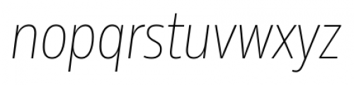 Rleud Narrow Thin Italic Font LOWERCASE