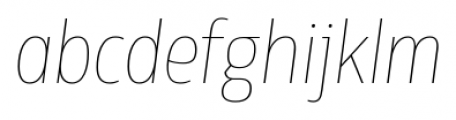 Rleud Narrow Ultra Light Italic Font LOWERCASE