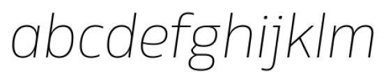 Rleud Thin Italic Font LOWERCASE