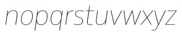 Rleud Ultra Light Italic Font LOWERCASE