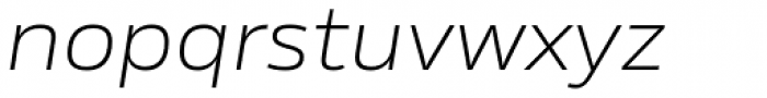 Rleud Extended ExtraLight Italic Font LOWERCASE