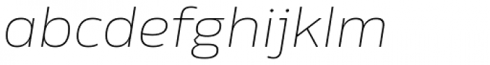Rleud Extended Thin Italic Font LOWERCASE