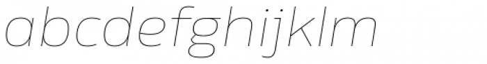 Rleud Extended UltraLight Italic Font LOWERCASE
