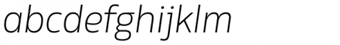 Rleud ExtraLight Italic Font LOWERCASE