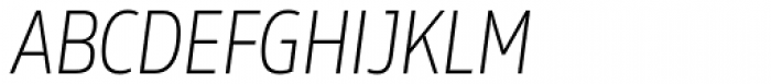 Rleud Narrow ExtraLight Italic Font UPPERCASE