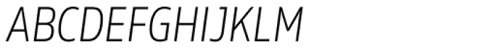Rleud Narrow SC ExtraLight Italic Font LOWERCASE
