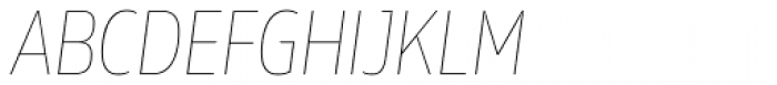 Rleud Narrow UltraLight Italic Font UPPERCASE