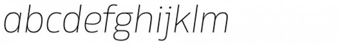 Rleud Thin Italic Font LOWERCASE