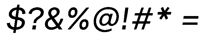 RL Gruezi BookItalic Font OTHER CHARS