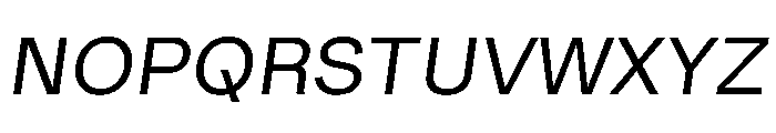 RL Gruezi LightItalic Font UPPERCASE