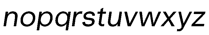 RL Gruezi LightItalic Font LOWERCASE