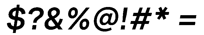 RL Gruezi MediumItalic Font OTHER CHARS