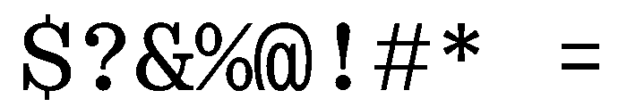 RL Zeta Mono Font OTHER CHARS