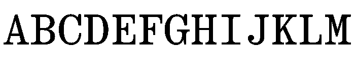 RL Zeta Mono Font UPPERCASE