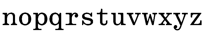 RL Zeta Mono Font LOWERCASE