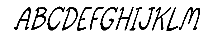 RM Coastal Beach Light Italic Font UPPERCASE