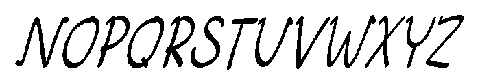 RM Coastal Beach Light Italic Font UPPERCASE