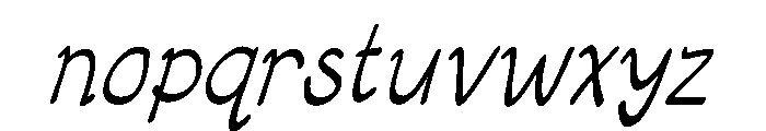RM Coastal Beach Light Italic Font LOWERCASE