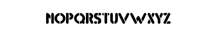 RM Playtime stencil Regular Font UPPERCASE