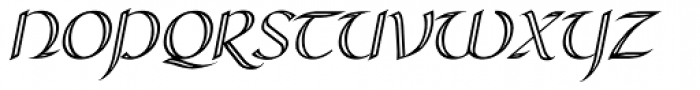 RM Celtic Outline Italic Font UPPERCASE