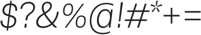 RNS Physis ExtraLight Italic otf (200) Font OTHER CHARS