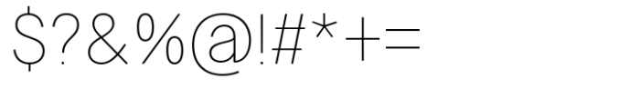 RNA Sans Thin Font OTHER CHARS