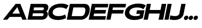 RNDI Anasera Black Ultra Expanded Italic Font UPPERCASE