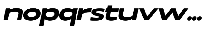 RNDI Anasera Black Ultra Expanded Italic Font LOWERCASE