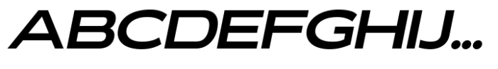 RNDI Anasera Bold Ultra Expanded Italic Font UPPERCASE