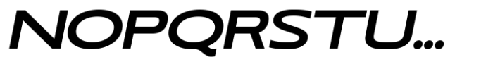 RNDI Anasera Bold Ultra Expanded Italic Font UPPERCASE