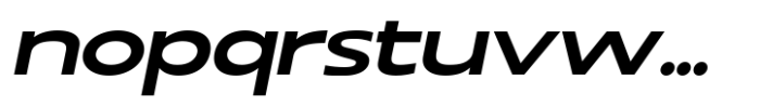 RNDI Anasera Bold Ultra Expanded Italic Font LOWERCASE