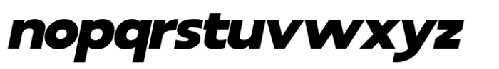 RNDI Anasera Extra Black Expanded Italic Font LOWERCASE