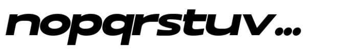 RNDI Anasera Extra Black Ultra Expanded Italic Font LOWERCASE
