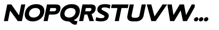 RNDI Anasera Extra Bold Expanded Italic Font UPPERCASE