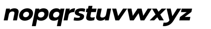 RNDI Anasera Extra Bold Expanded Italic Font LOWERCASE