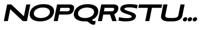 RNDI Anasera Extra Bold Ultra Expanded Italic Font UPPERCASE
