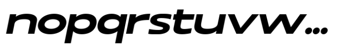 RNDI Anasera Extra Bold Ultra Expanded Italic Font LOWERCASE
