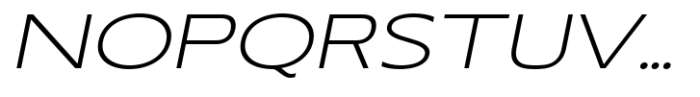 RNDI Anasera Extra Light Ultra Expanded Italic Font UPPERCASE