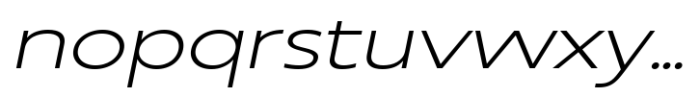 RNDI Anasera Extra Light Ultra Expanded Italic Font LOWERCASE