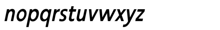 RNDI Anasera Medium Condensed Italic Font LOWERCASE