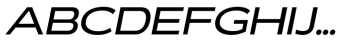 RNDI Anasera Medium Ultra Expanded Italic Font UPPERCASE