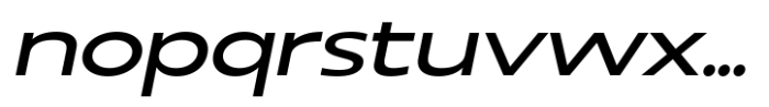 RNDI Anasera Medium Ultra Expanded Italic Font LOWERCASE