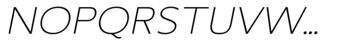 RNDI Anasera Thin Expanded Italic Font UPPERCASE